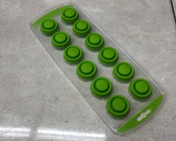 قالب ثلج 12 قطعة بيضاوي سيليكون اخضر 